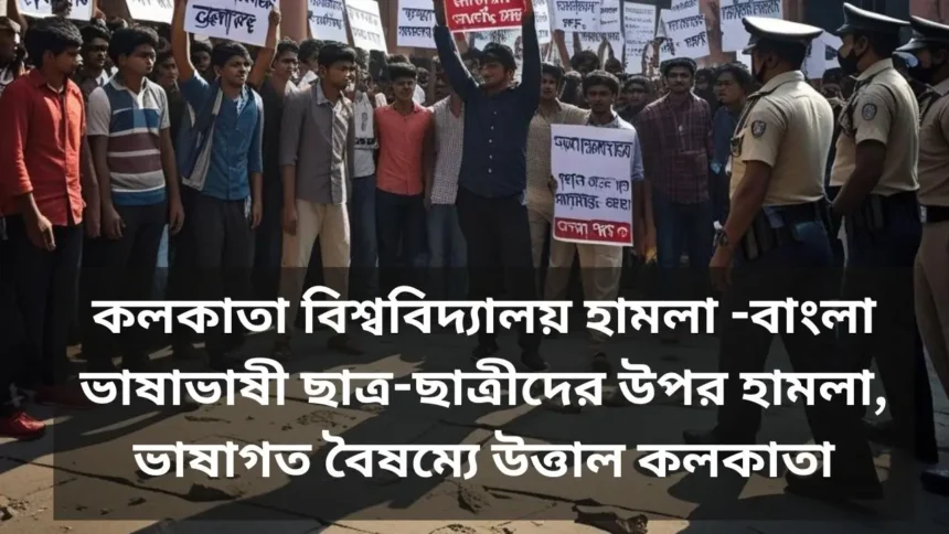 কলকাতা বিশ্ববিদ্যালয় হা. বৈষম্যে উত্তাল কলকাতা
